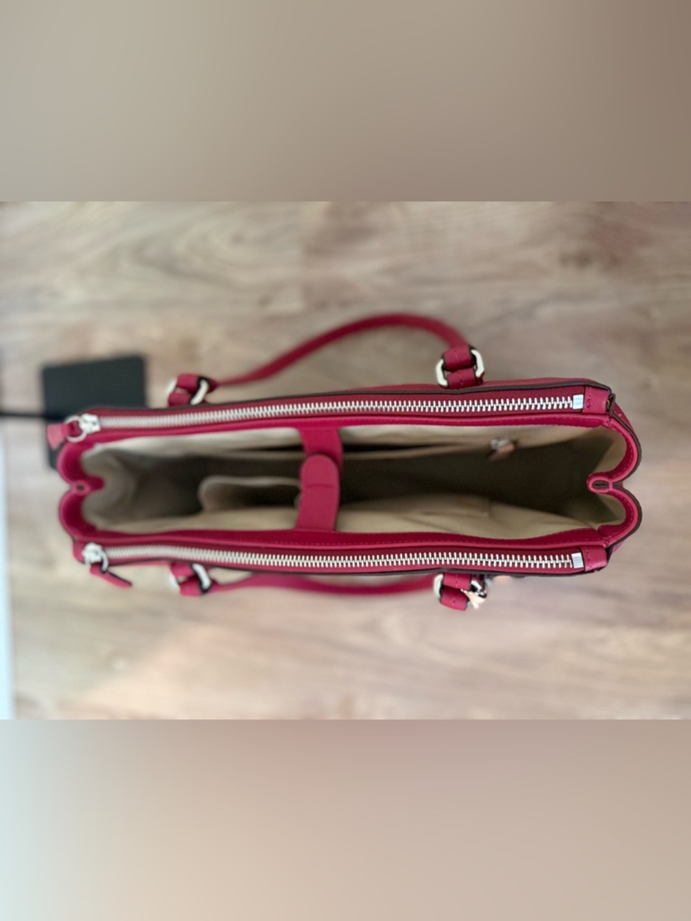 Coach Peyton Leather Tote – Magenta - Picture 10 of 15